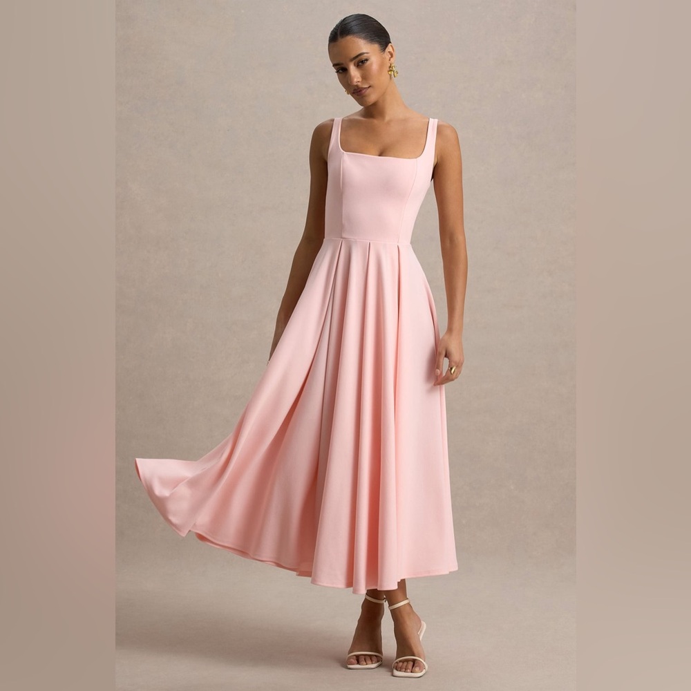 Club L London Blush Pink Midi Dress